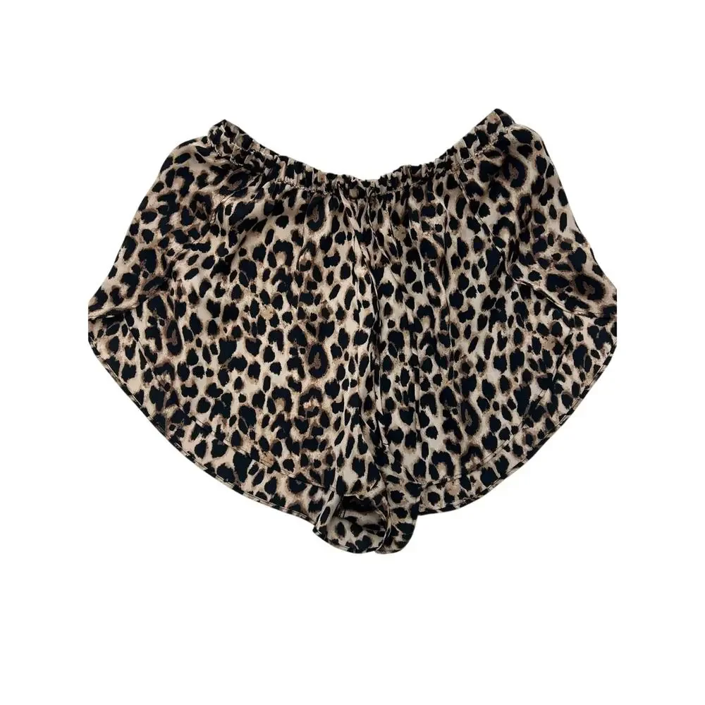 Victorias Secret Pajama Sleep Shorts Cheetah Print XS